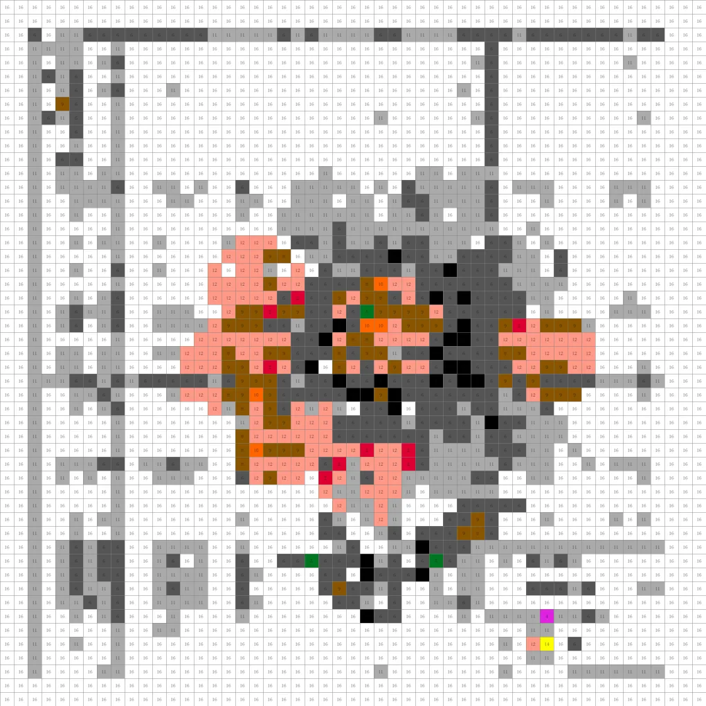 Perler Bead Craft Template
